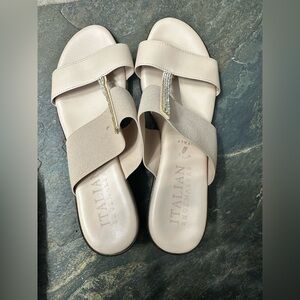 Italian Shoemakers Rose Gold Sandals